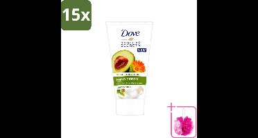 15 x Dove Nourishing Secrets - Handcrème - Avocado olie & Goudsbloem extract - Droge huid -75 ml - Bulkverpakking - Handcrème - Douchemop - Avocado-olie