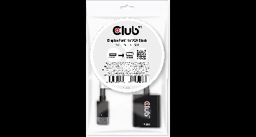 Club 3D DisplayPort™ naar VGA Zwart Actieve Adapter M/V