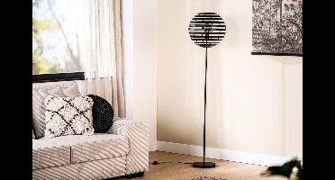 Giga Meubel Vloerlamp Joep Zwart – Staal – E27 – 50x50x120 cm