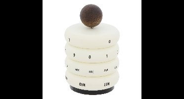 Homy eeuwigdurende kalender, 9,5 cm, wit