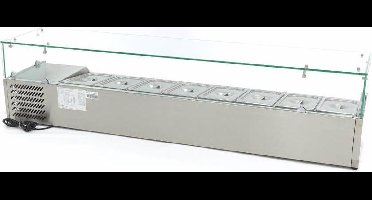 Opzetkoelvitrine - 180 cm - 8 x 1/3 GN Bakken