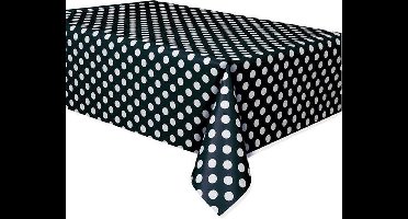 Tafelkleed Dots Midnight Black 137x274cm - Halloween - Halloween Decoratie - Halloween Versiering