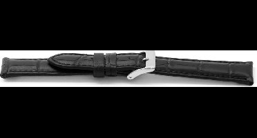 Horlogeband Universeel F117 Leder Zwart 18mm