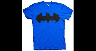 DC Comics Batman Heren Tshirt -2XL- Inked Logo Blauw