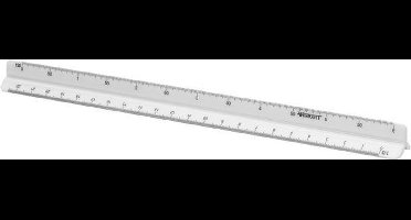 Westcott schaalstok - 30cm - schaal 1:20/25/50/75/100/125 - AC-E10163