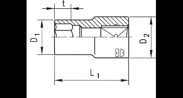 Wurth - 1/4 inch dopsleutel metrisch zeskant lang - 1/4 inch dopsleutel metrisch zeskant lang metrisch, lang Soort aandrijving Binnenvierkant Sleutelwijdte 5,5 mm