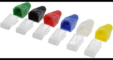 UTP 6 connectors en gekleurde kappen 8P RJ45/6