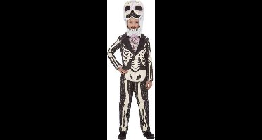 Smiffys - Deluxe Day Of The Dead Senor Kinder Kostuum - Kids tm 6 jaar - Roze/Zwart