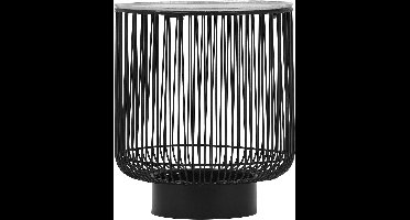 Bijzettafel - Trio Rana - Rond - 41cm - Zwart/Zilver - Metaal