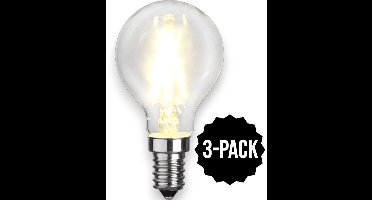 3-Pack | Kogellamp - E14 - 2W - Extra Warm Wit - 2700K - Filament - Helder