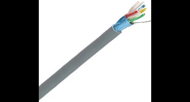 Dynamic signaalkabel afgeschermd Y(st)Y 4x2x0.8mm² Dca-s2,d0,a3 grijs per haspel 500 meter