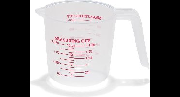 Patisse Maatbeker 0,5 Liter Kunststof Transparant/rood