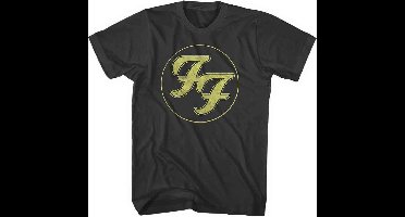 Foo Fighters - Gold FF Logo Heren T-shirt - S - Zwart