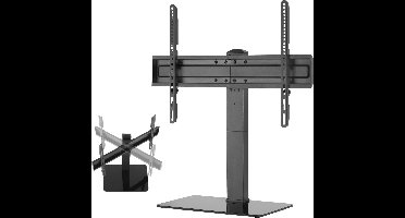 TV standaard - tv statief - tafelmodel - draaibaar - hoogte verstelbaar 36 cm tot 55 cm