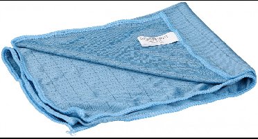 Microvezeldoek Glas - Streeploos Resultaat op Ramen en Spiegels - Hoog Absorptievermogen - 40x50 cm - Lichtblauw - Schoonmaakdoek voor Huishoudelijk Gebruik