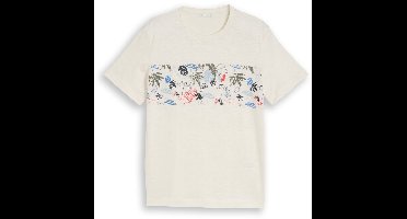 Tom Tailor - T-shirt met print - Maat L - Gardenia White