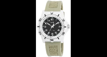 Q&Q herenhorloge Silikon zilverkleurig, 10 ATM