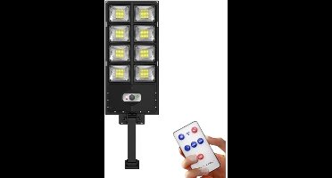 GELLDG Lampes Solaires d'Extérieur - LED Lampadaire Énergie Solaire - 48x16,5cm - Waterdicht met Bewegingssensor en Afstandsbediening - Geschikt voor Tuin, Oprit en Landschapverlichting - Metaal - 1 Stuk
