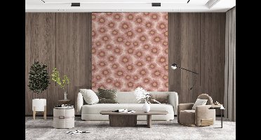 Behang - Fotobehang Gerbera - Bloemen - Roze - Breedte 160 cm x hoogte 220 cm