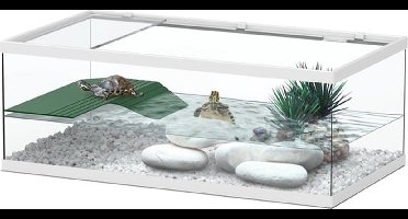 Tortum 55 - Terrarium Waterschildpad - Wit - 55x29x20 cm