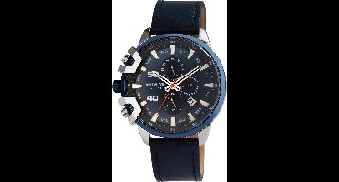 Raptor Limited herenhorloge echt leer met leren band en datumaanduiding