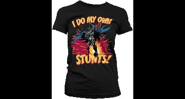 Batman I Do My Own Stunts Girly Tee dames-T-shirt zwart