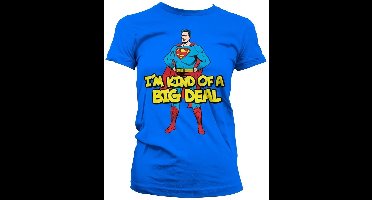 Superman I'm Kind Of A Big Deal Girly T-shirt voor dames, blauw