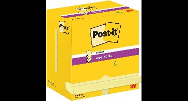 Post-It Super Sticky Z-Notes | 90 vel | ft 76 x 127 mm | geel | pak van 12 blokken