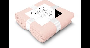 Zydante® Dekbedovertrekset Mousseline Micro 140x220 - Zacht Roze - met 1 Kussensloop