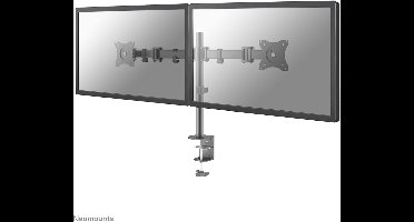Neomounts NM-D135DSILVER Monitorarm 2 schermen - 10-27" - 0-8 kg/scherm - zilver