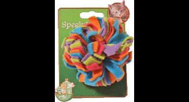 Kattenspeelgoed fleece pompoen multicolor Speelplezier-kat Gebr. de...
