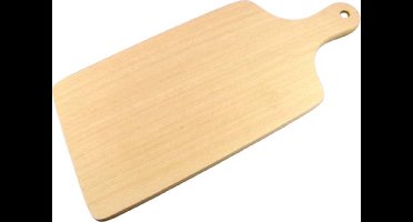 Snijplank met handvat van hout | Snijden | Bereiden | Serveren| Broodplank | Vlees | Groente | Fruit | Duurzaam Hout | Gemakkelijk in gebruik | 13 x 31 CM