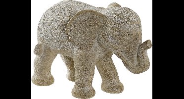 Items Olifant dierenbeeld - beige - polyresin - 28 x 13,5 x 18,5 cm - home decoratie