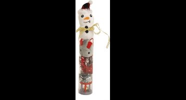 Croci Xmas Speeltjes in Buis Sneeuwpop - 6 verschillende kattenspeeltjes - kattenspeelgoed - kerst