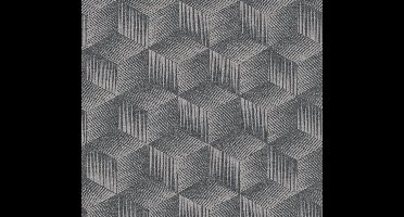 3D RETRO BEHANG | Grafisch - Zwart Grijs - A.S. Création Natural Living D`eco