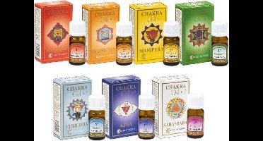 Set van 7 essentiële chakra-oliën - 10 ml - 10ml
