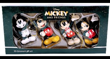 Disney Home - Disney Mickey Mouse 3D Kerstornamenten – Set van 4