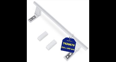 Universele koelkastgreep met afdekkappen - 244 mm - Voor Liebherr-koelkasten