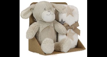 Knuffel Plush blanket Nanna 30 cm 90x75 cm dog Unique Living