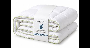 Zydante Bamboe Dekbed - Anti-Mijt Dekbed – Warm en Licht – Hypoallergeen – Ademend en Vochtregulerend - Wit / 220x200