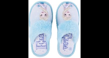 Disney Frozen Elsa Sloffen Meisjes - Pantoffels - Kindersloffen - Instappers - Lichtblauw - Maat 28/29