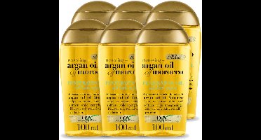 6 x OGX - Argan Oil of Morocco - Haarolie - Penetrating Oil - Intensief Herstel - 100 ml - Voordeelverpakking - 6 stuks