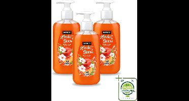 3 x Sence – Handzeep – Splash To Bloom Peach – 500 ml - Grootverpakking - Vaatwasstrips - Handzeep - Perzikgeur - Reiniging - Handen Reinigen - Zachte Handzeep