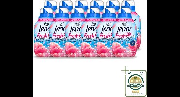 12 x Lenor - Wasverzachter - Fresh Air - Fleurige Bloesem - 36 Wasbeurten - Wasstrips - Wasverzachter - Frisheid - Buiten Gedroogd Was - Bloemige Geur - Wasgoed
