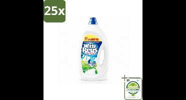 25 x Witte Reus - Vloeibaar Wasmiddel - Witte Was - 77 Wasbeurten - Grootverpakking - Vaatwasstrips - Witte Was - Wasmiddel - Vlekken Verwijderen - Waskracht - Was Vanaf 20°C