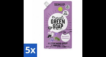 5 x Marcel's Green Soap - Allesreiniger Spray - Navulling - Lavendel & Rozemarijn - Frisse reiniging - 500 ml - Voordeelverpakking - 5 stuks