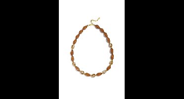Kralenketting - Lichtbruin - Acryl - Yehwang
