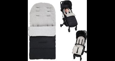 Baby slaapzakken - Kinderwagen matten - Winddichte buitendeken - Warme voetenzak voor de kinderwagen - Winter Inbakerdekens - geschikt voor kinderwagens, buggy's, buggy's, autostoeltjes, wiegjes (80*38 cm - grijs wit)