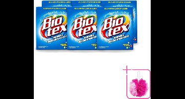 6 x Biotex - Voorwas & Waskrachtversterker - Waspoeder - Witte en Gekleurde Was - 50 Wasbeurten - Bulkverpakking - Waspoeder - Douchemop - Wasmiddel