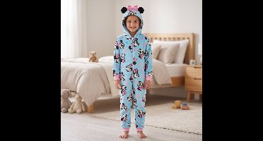 Minnie Mouse Coral-Fleece Onesie - Maat 122/128 - Coral fleece - Blauw